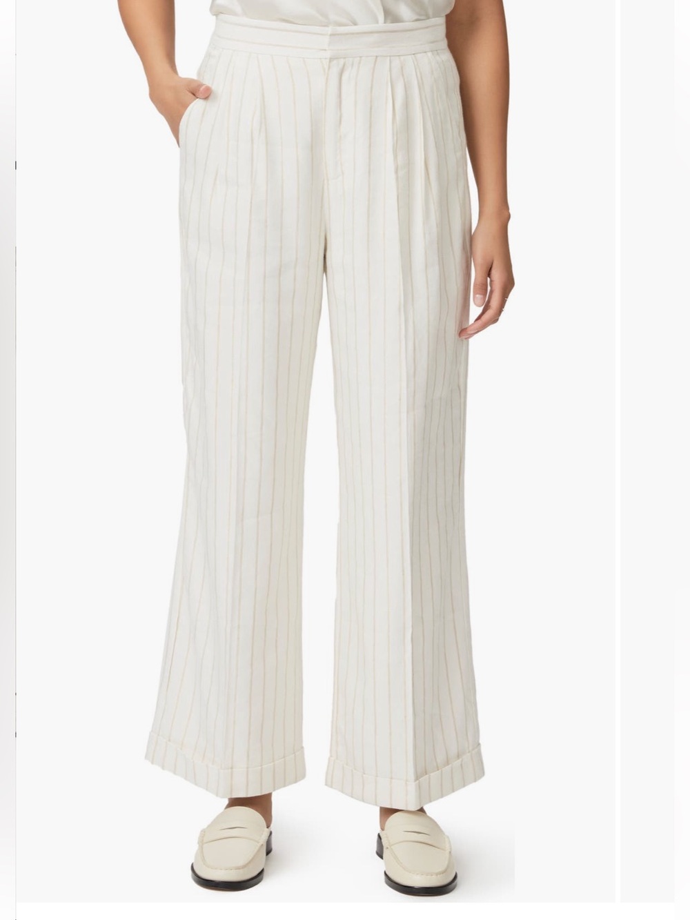 Paige Kennie stripe pants size 8 NWT